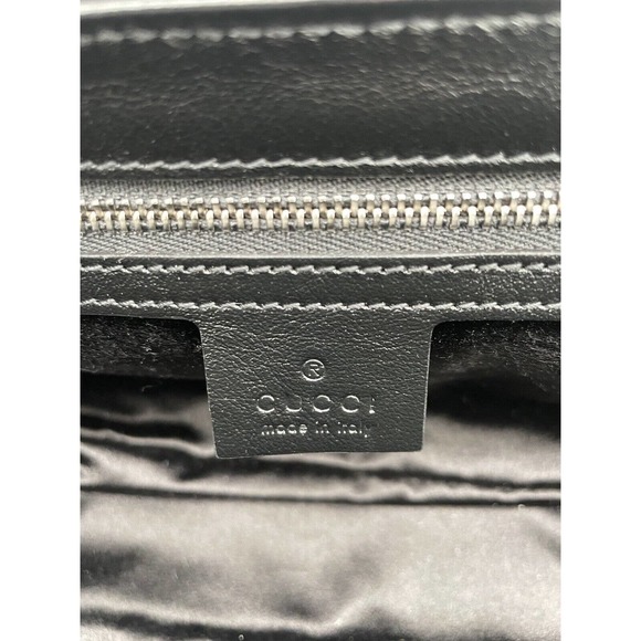 NEW GUCCI MARMONT SEQUIN LEATHER BLACK CROSSBODY SHOULDER BAG PURSE AUTH BOX! - Picture 15 of 16